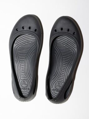 CROCS Women's Kadee Black Flat Ballet Slip On Slingback Shoe NWT Women’s 8